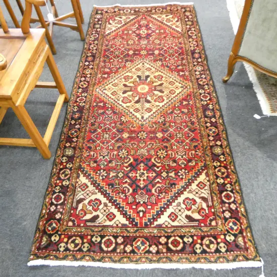 PERSIAN HAND KNOTTED HAMEDAN RUG 2280x1020mm