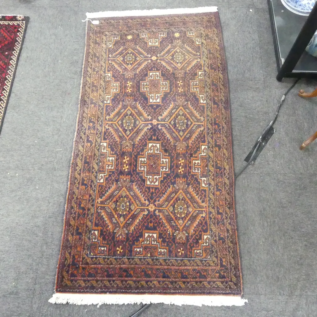 PERSIAN HAND KNOTTED BALUCHI RUG 1430x750mm Image 1++
