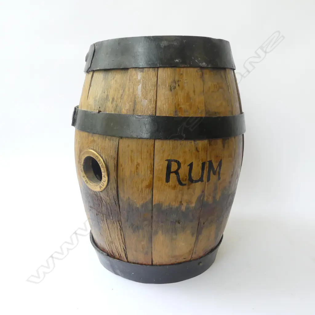 ANTIQUE OAK BARREL H.385mm Image 1++