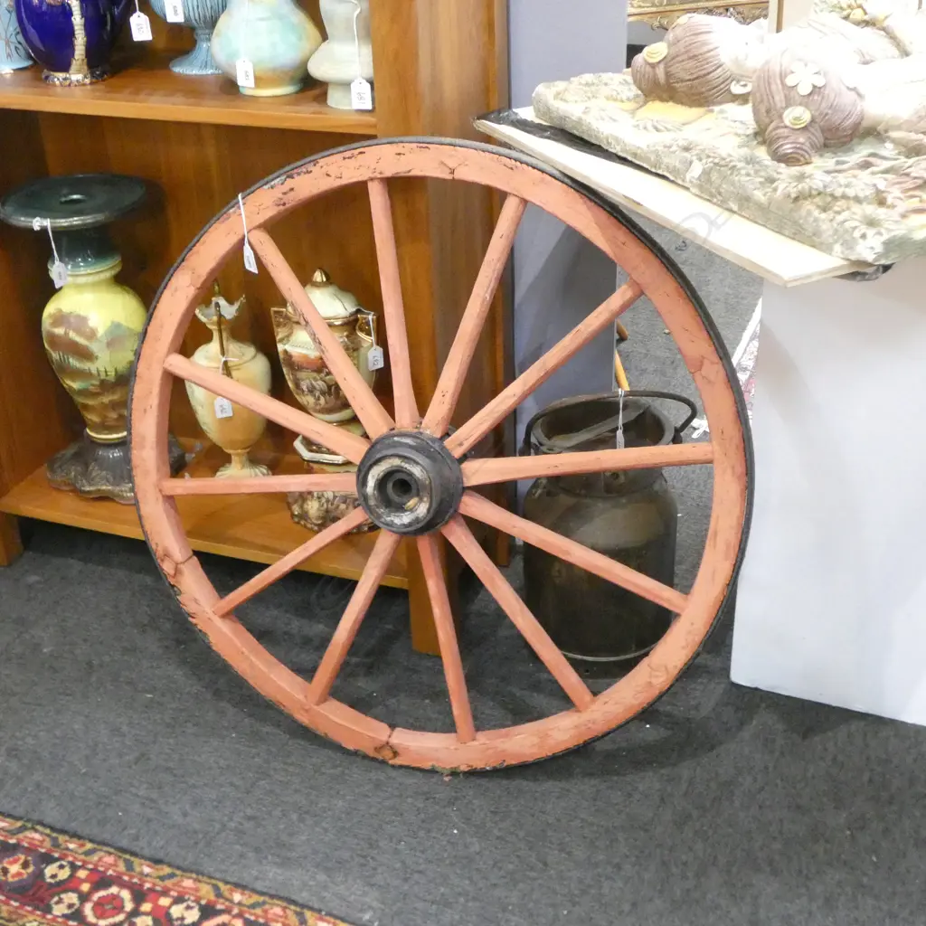 ANTIQUE CARTWHEEL 820mm dia Image 1++