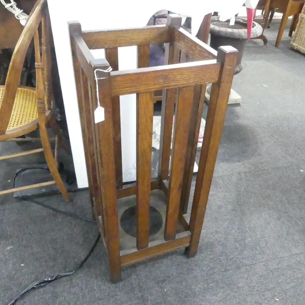 OAK UMBRELLA STAND 340x340x815mm Image 1++