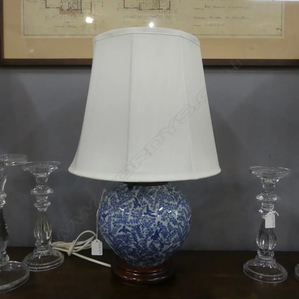 B/W ORIENTAL TABLE LAMP H.540mm Image 1++