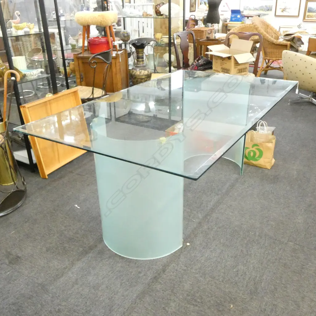 MODERN GLASS DINING TABLE 1795x1150x725mm Image 1++