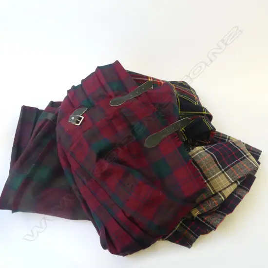 4 KILT STYLE SKIRTS + PIN