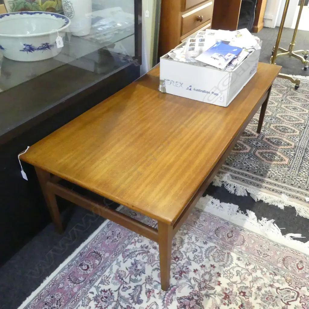RETRO MAHOGANY COFFEE TABLE 1220x560x405mm Image 1++