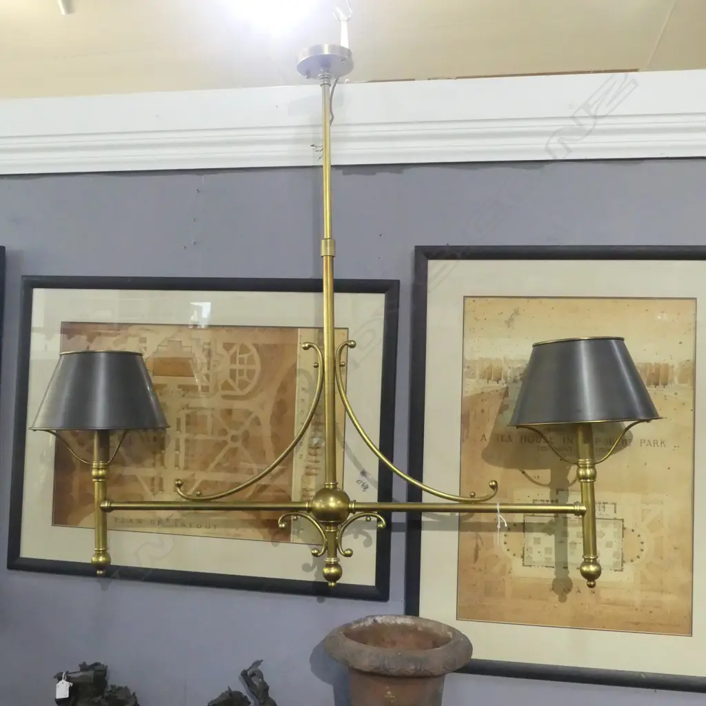 ANTIQUE STYLE DOUBLE LIGHT FITTING H.1080mm W.1250mm Image 1++