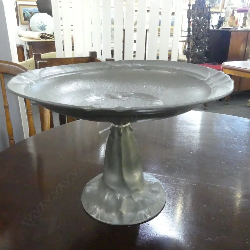 KAYSERZINN PEWTER COMPORT H.200mm, 290mm dia Image 1++
