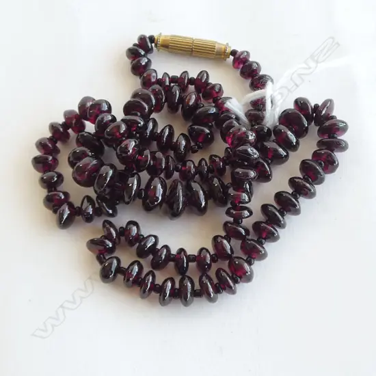 GARNET NECKLACE, L280mm