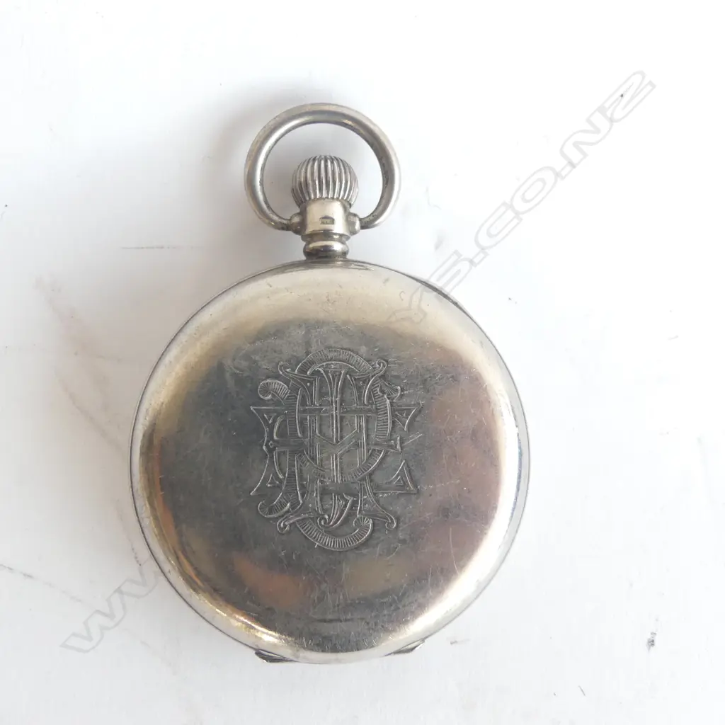 EARLY 20thC SILVER DENNISON HALF HUNDER POCKET WATCH, 107gm (incl movement) Image 1++