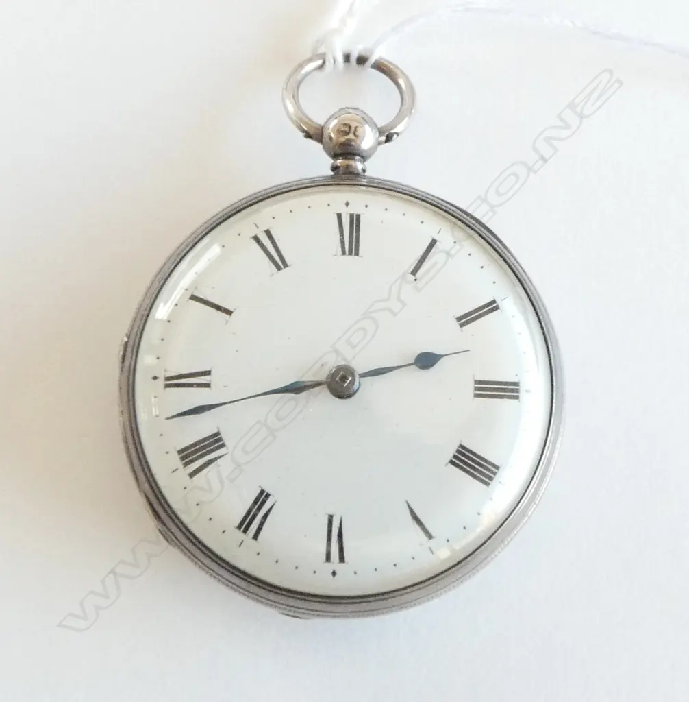 19thC SILVER DUPLEX POCKET WATCH, FUSEE MOVEMENT, STEPHEN TWYCROSS LONDON, HM 1856, w KEY, running Image 1++