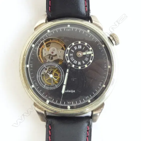 UNIQUE WRISTWATCH - REFURBISHED MOLNIJA SOVIET POCKETWATCH by UKRANIAN WATCHMAKER, MANUAL WINDING (running)