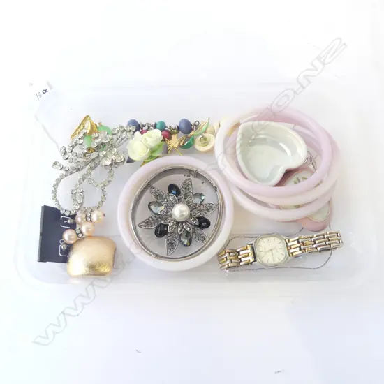 ASST. COSTUME JEWELLERY; 1 WATCH, etc