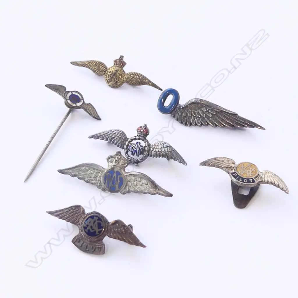 7 OLD AIRFORCE WINGED BADGES RAF ETC Image 1++
