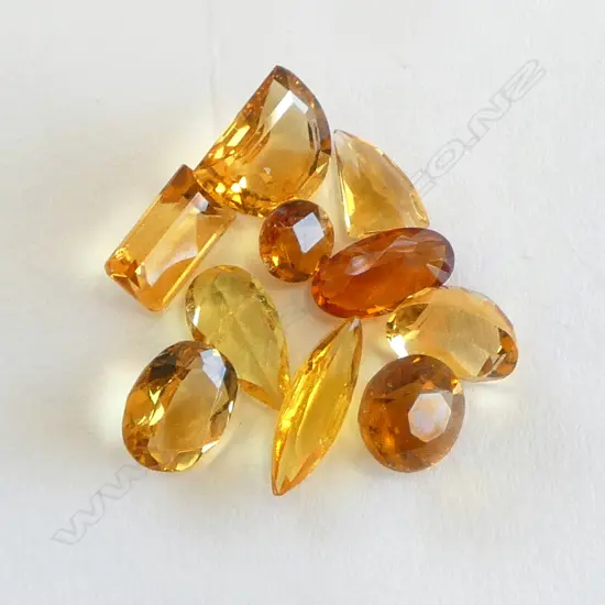 LOOSE CITRINES, VARIOUS SIZE & CUT, 10ct