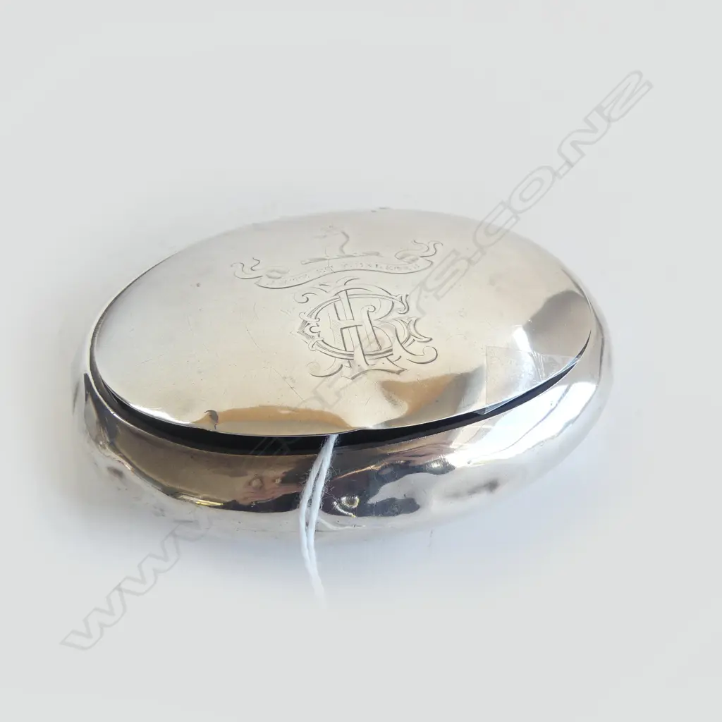 STG SILVER OVAL CONTAINER, B'HAM 1901 W.95mm 77grms FAULTS Image 1++