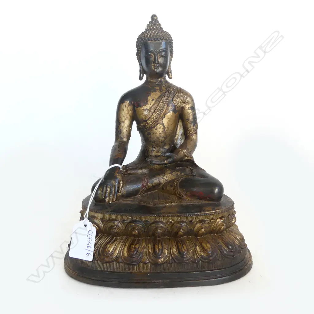 ORIENTAL GILT METAL BUDDHA H.250mm Image 1++