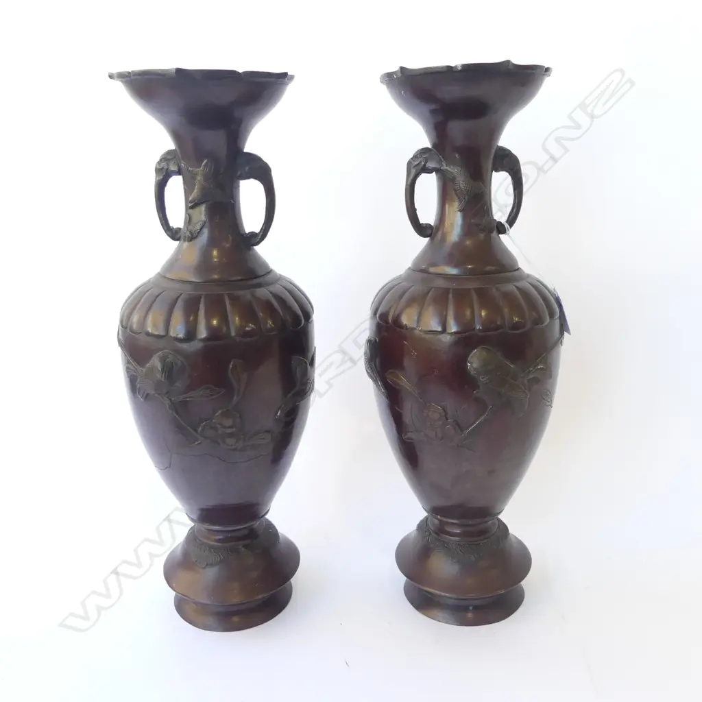 PR JAPANESE METAL VASES H.415mm Image 1++
