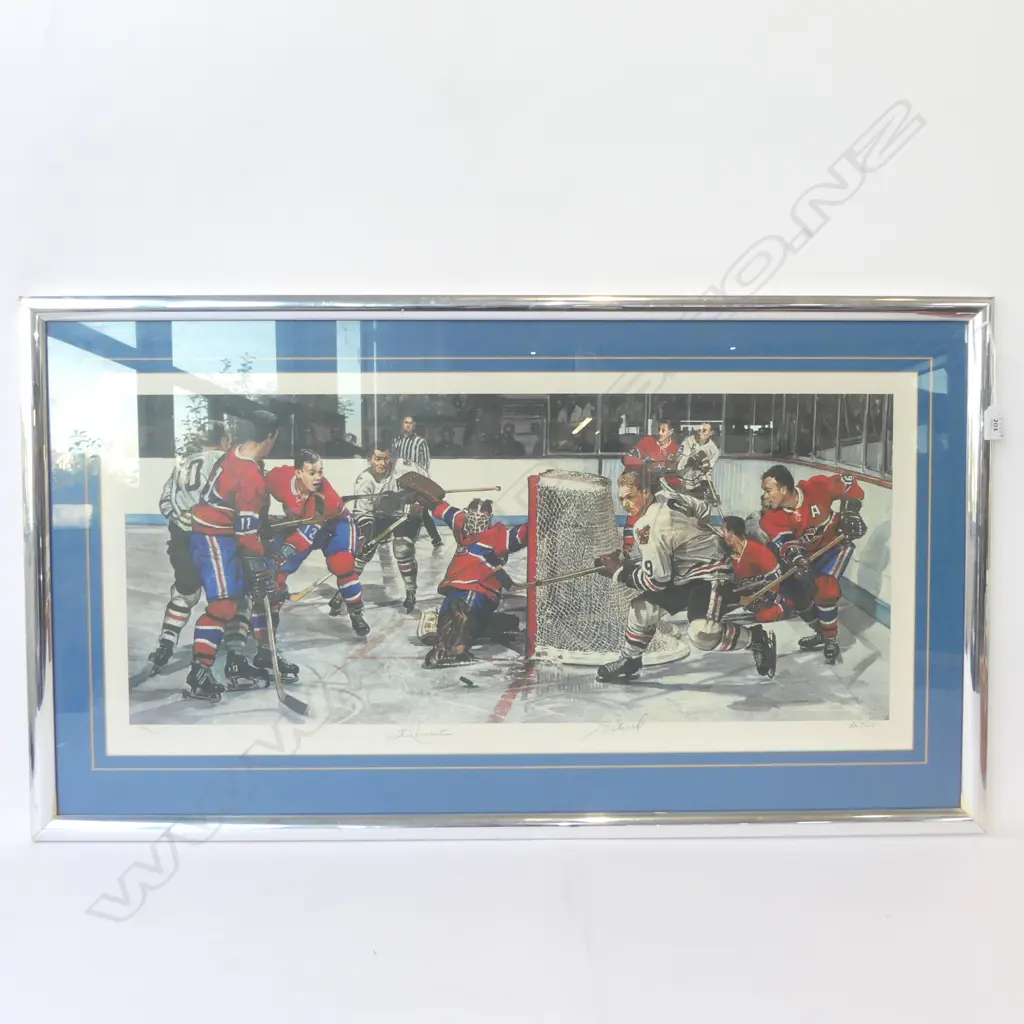 LES TAIT 'THE FINAL SECONDS' SIGNED CANADIAN ICE HOCKEY PRINT 390x835mm Image 1++