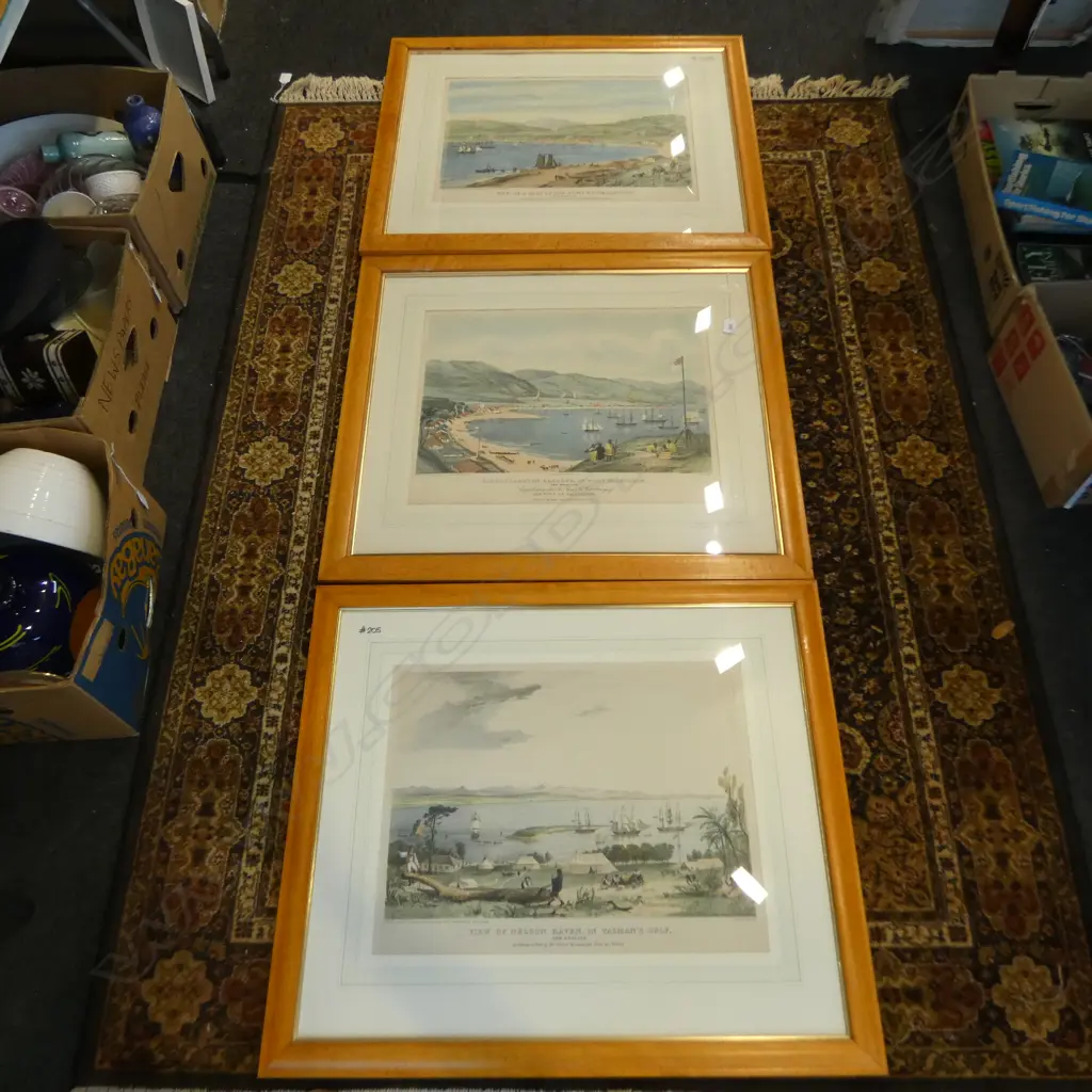 3 HEAPHY PRINTS; 2x WELLINGTON, 1x NELSON 435x540mm Image 1++
