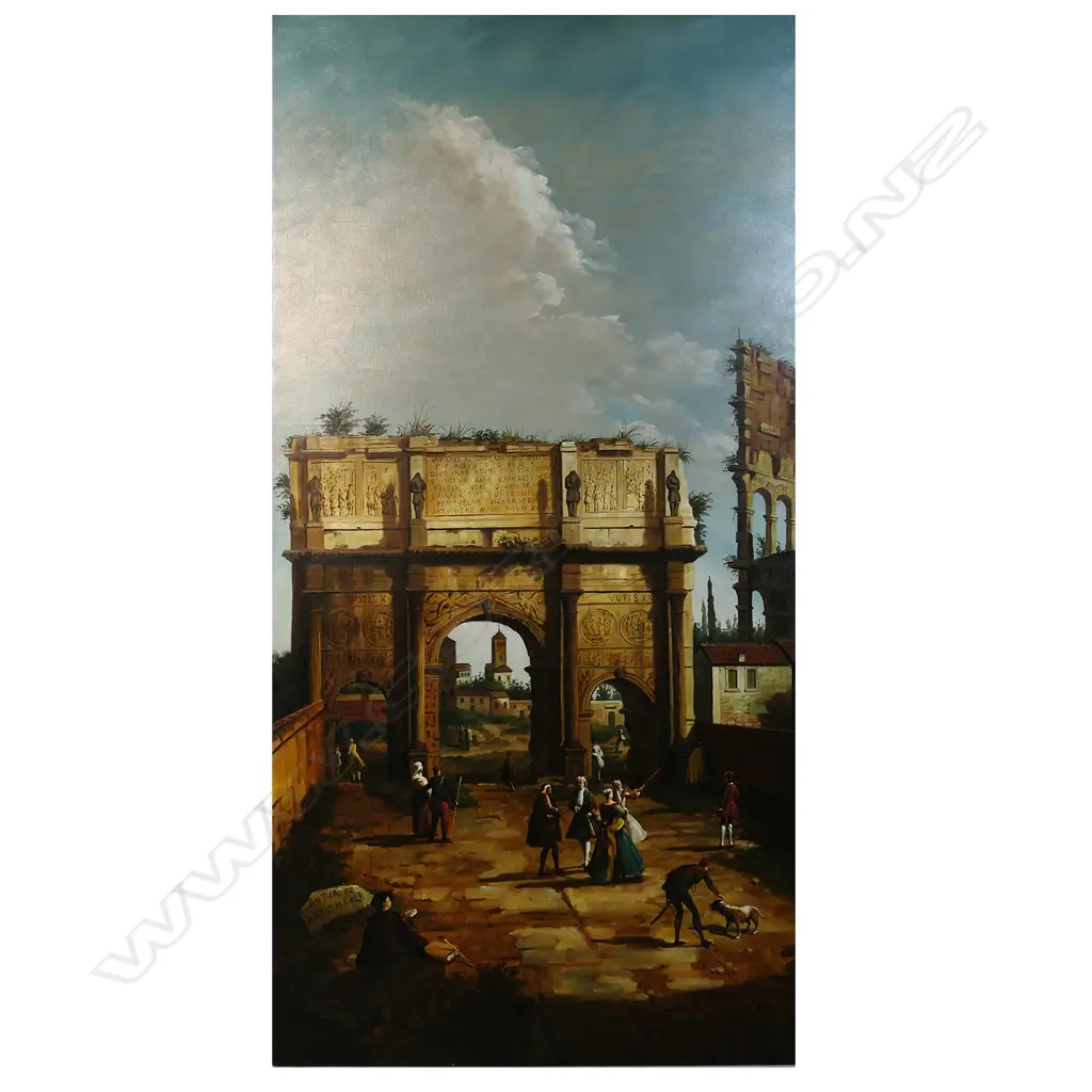 COPY OF CANALETTO'S 'THE ARCH OF CONSTANTINE', OIL ON CANVAS,1990 x 1000 # After Canaletto (Venice 1697-1768) 'The Arch  Image 1++