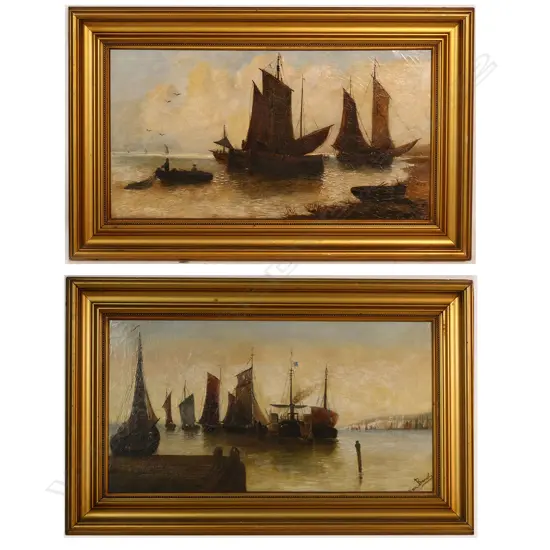 PR ANTIQUE EUROPEAN OILS, ARTIST SIGNATURE INDISTINCT, 295x560mm (CRAZING)