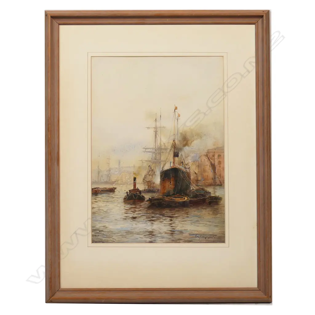FREDERICK WILLIAM SCARBOROUGH (1860-1939), GREENWICH LONDON, WATERCOLOUR, 345x245mm Image 1++