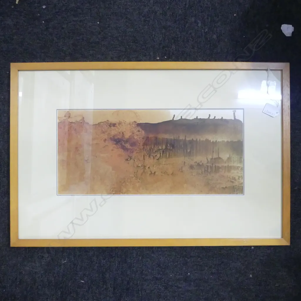 SUZANNE GOLDBERG 'AFTER THE FIRE' OIL ON PAPER 195x430mm Image 1++
