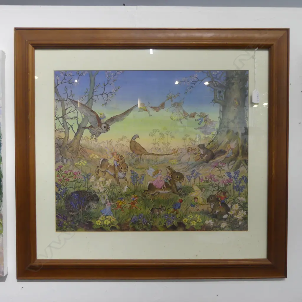 MOLLY BRETT FOREST FAIRIES PRINT 435x525mm (SOME FOXING) Image 1++