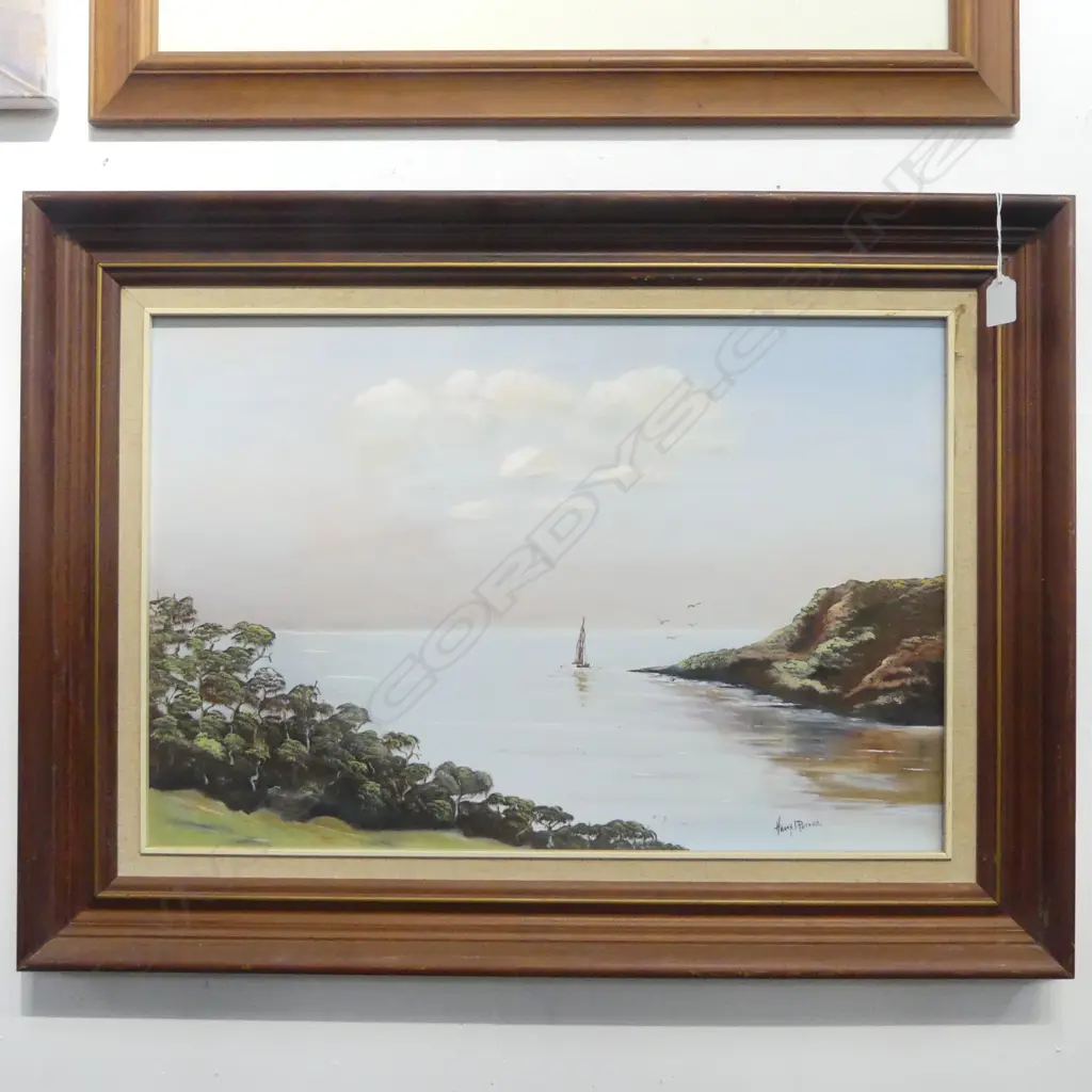 OIL ON BOARD NORTHLAND COAST SIGNED HARRY PETERS H600 L810MM Image 1++