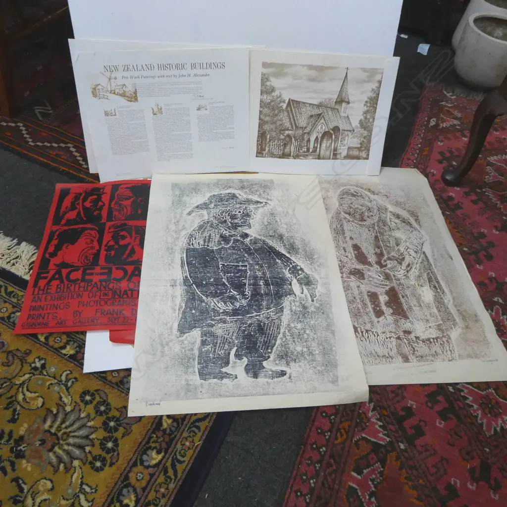 ASST. DRAWINGS & PRINTS, FRANK DAVIS POSTERS, VERE DUDGEON ETC Image 1++