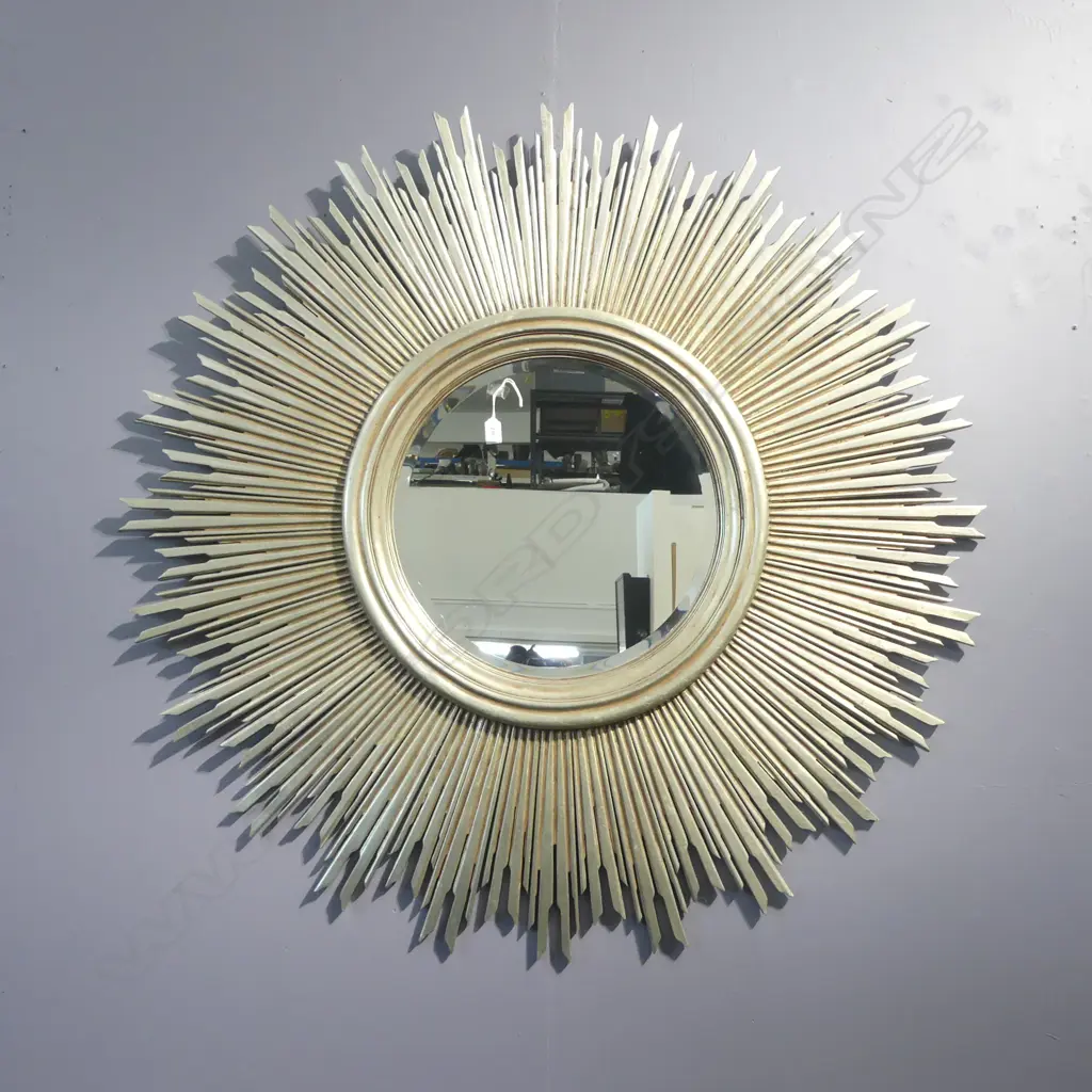 LARGE SILVER GILT STARBURST MIRROR DIAM 1300MM Image 1++