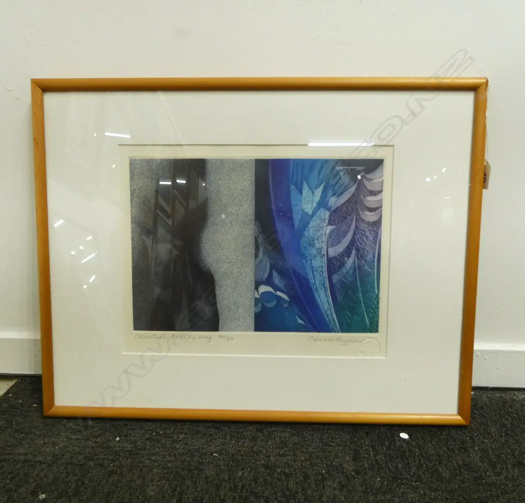 SIGNED PRINT ' CHRISTINE'S BUTTERFLY WING' 34/50 270x345mm Image 1++