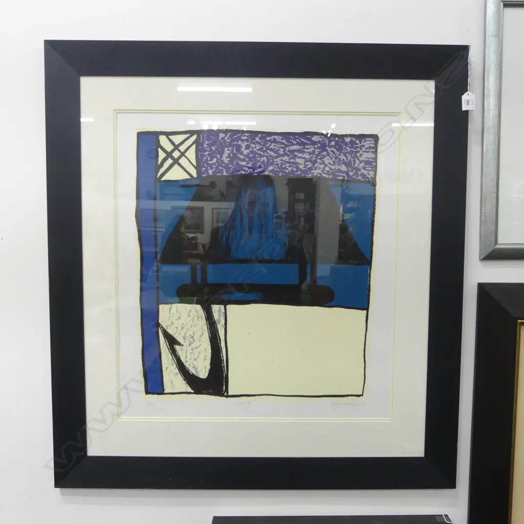 DAGMAR DYCK (NZ b.1972) 'PLATE VII' SCREEN PRINT '96 8/25 635x575mm Image 1++