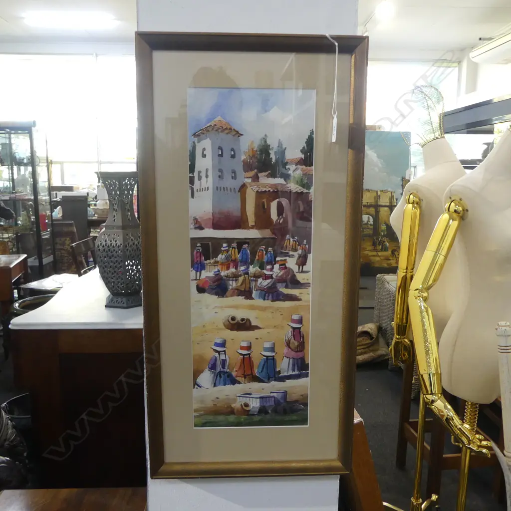   STH AMERICAN SCENE, WATERCOLOUR 490x170mm Image 1++