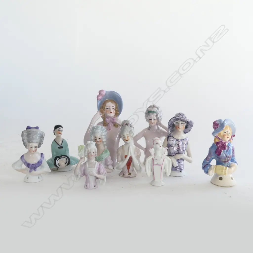COLLECTION OF 10 HALF DOLLS  H100MM TALLEST Image 1++