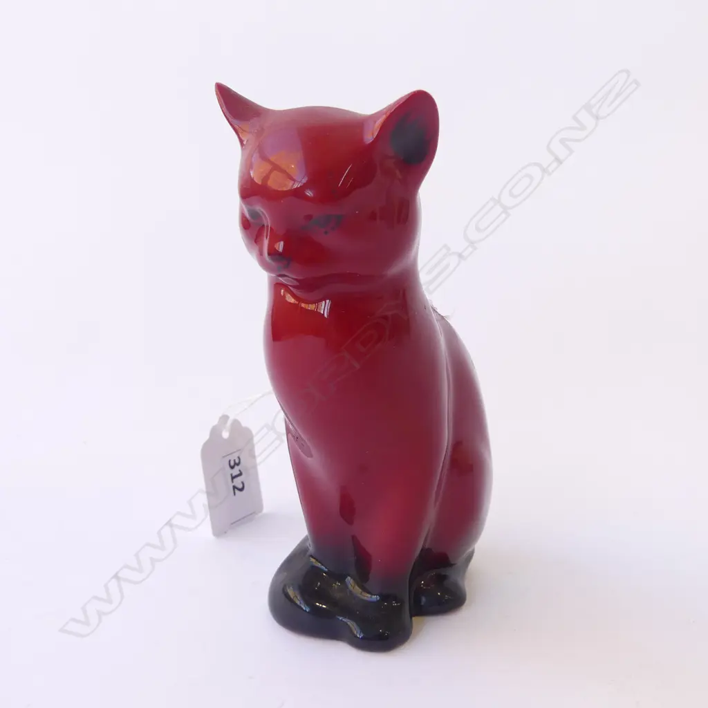 ROYAL DOULTON FLAMBE CAT H.125mm Image 1++