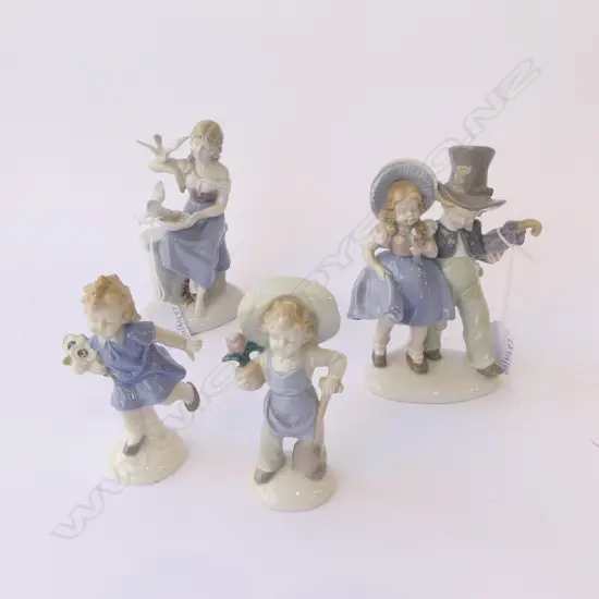 5 GERMAN CHINA FIGURES TALLEST 160MM