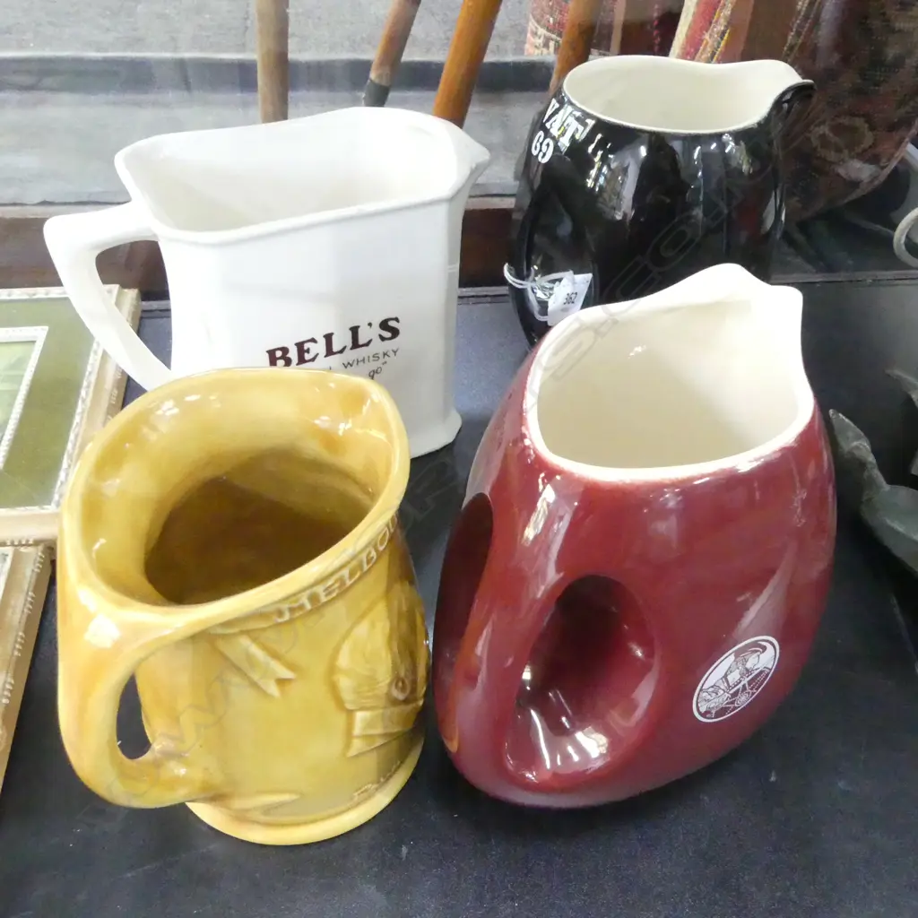 4 VINTAGE WISKEY JUGS H120MM Image 1++