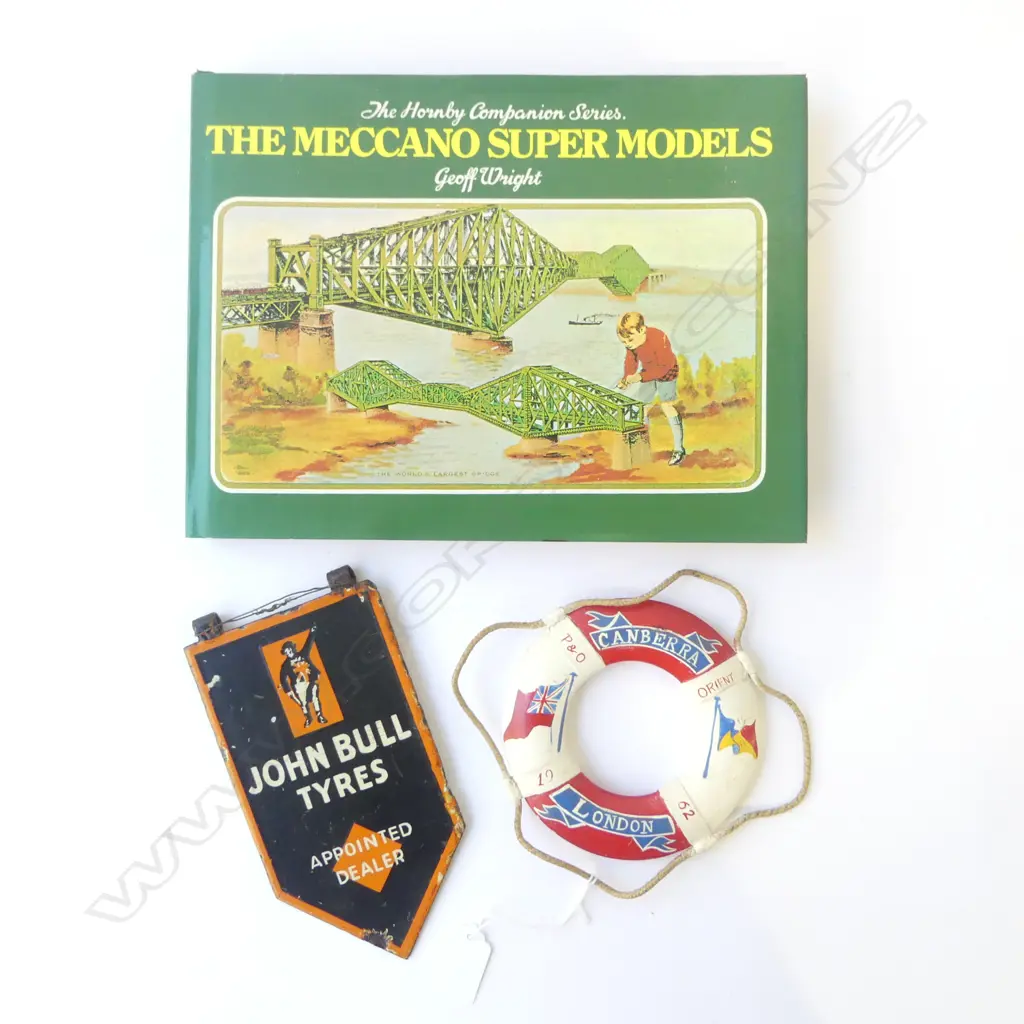 MECCANO BOOK, LIFEBOUY, JOHN BULL TYRES SIGN H.190mm Image 1++