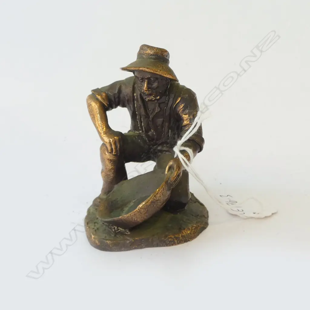 A.B. HOLAN BRONZE SCULPTURE OF A MINER  SIGNED 1985 189/1000 H.75mm Image 1++