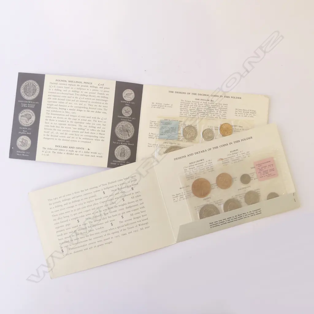 TWO 10 JULY 1967 N.Z. CURRENCY COIN PACKS Image 1++