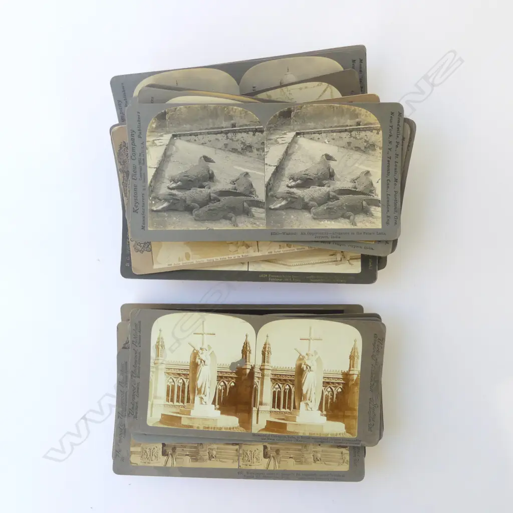 37 ANTIQUE STEREOVIEW CARDS OF INDIA FOR STEREOVIEWER Image 1++