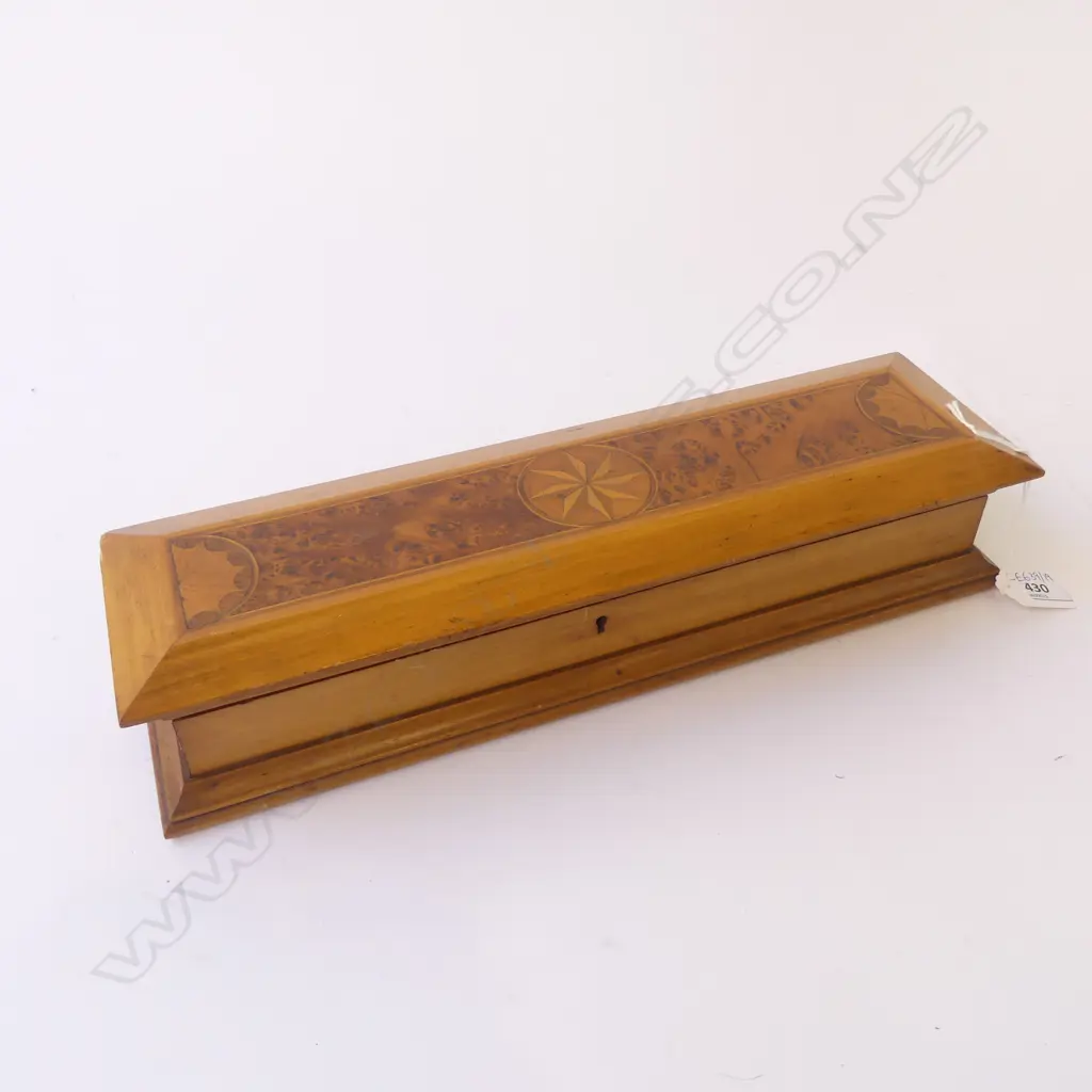 TIMBERS INLAID BOX W. 380mm chip to corner Image 1++