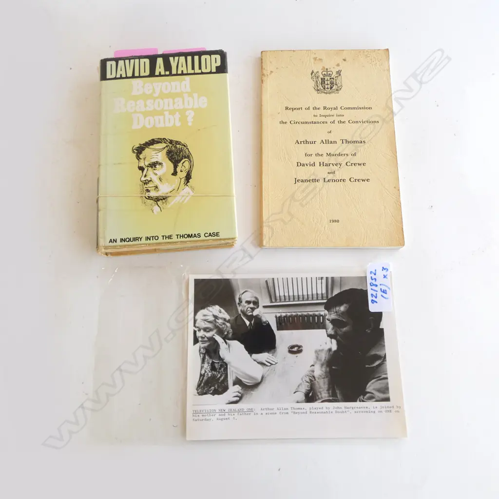 BEYOND REASONABLE DOUBT? by DAVID A. YALLOP + ROYAL COMM. INQUIRY INTO ARTHUR A. THOMAS & TV 1 IMAGE ... Image 1++