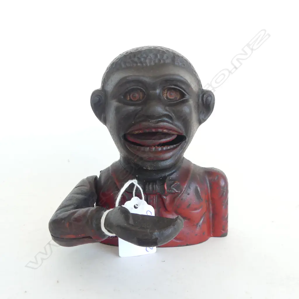 1920 patent CAST IRON little joe MONEY BANK by John Harper & Co. Image 1++
