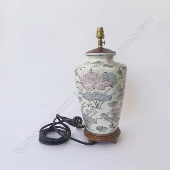 CHINESE TABLE LAMP, BASE ONLY H.420mm