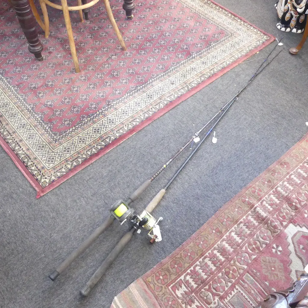 TWO BOAT RODS WITH SHIMANO REELS - TRITON Mk1 & TRITON STARDRAG GT Image 1++