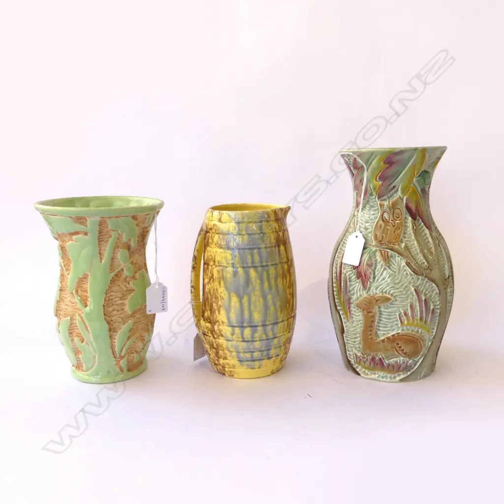 2 BESWICK FOREST VASES H260 & 200MM  & DECO JUG H200MM Image 1++