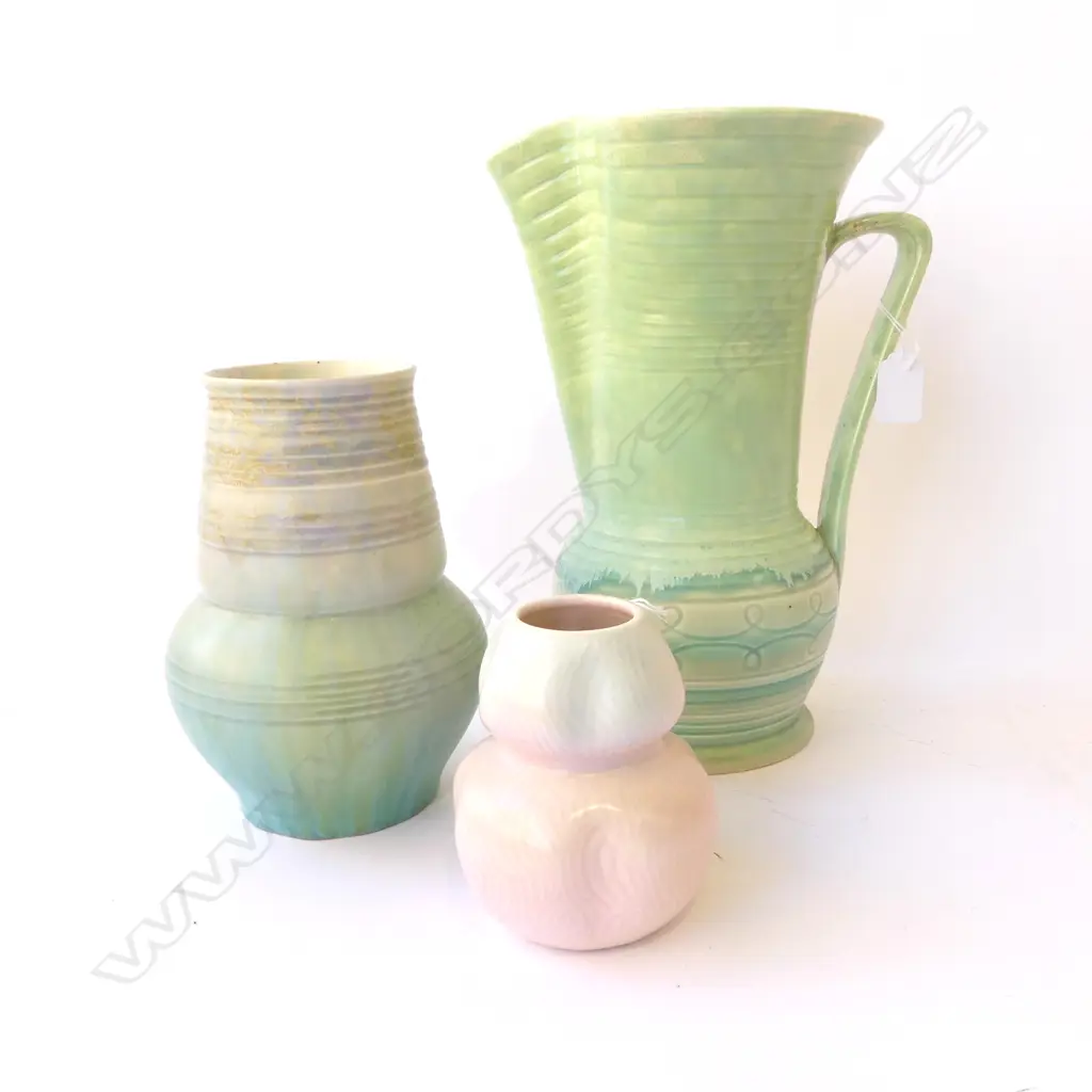 BESWICK DECO JUG H300MM & 2 VASES H210 & 120MM Image 1++