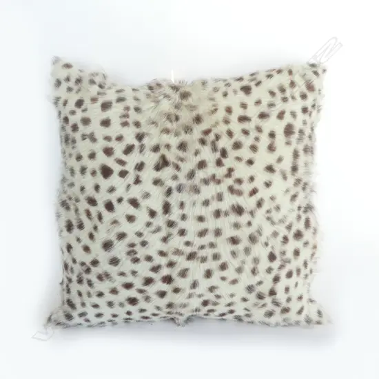 SPOTTED GOAT FUR CUSHION 400x400mm